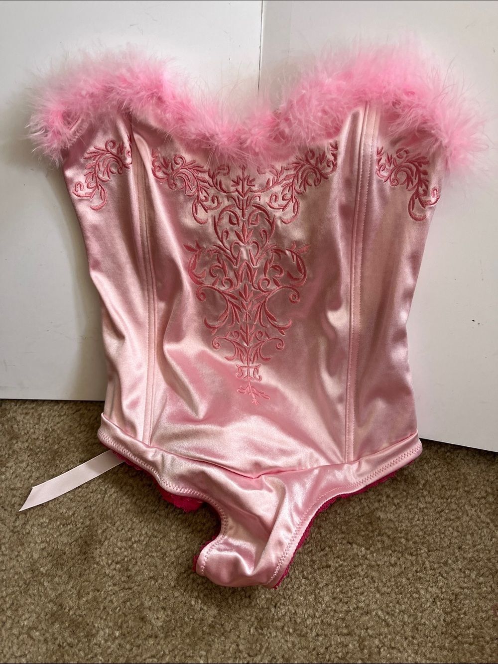 Dolls Kills Pink Lace-Up Corset Top S Legally Blonde Bunny Halloween Vixen NWT